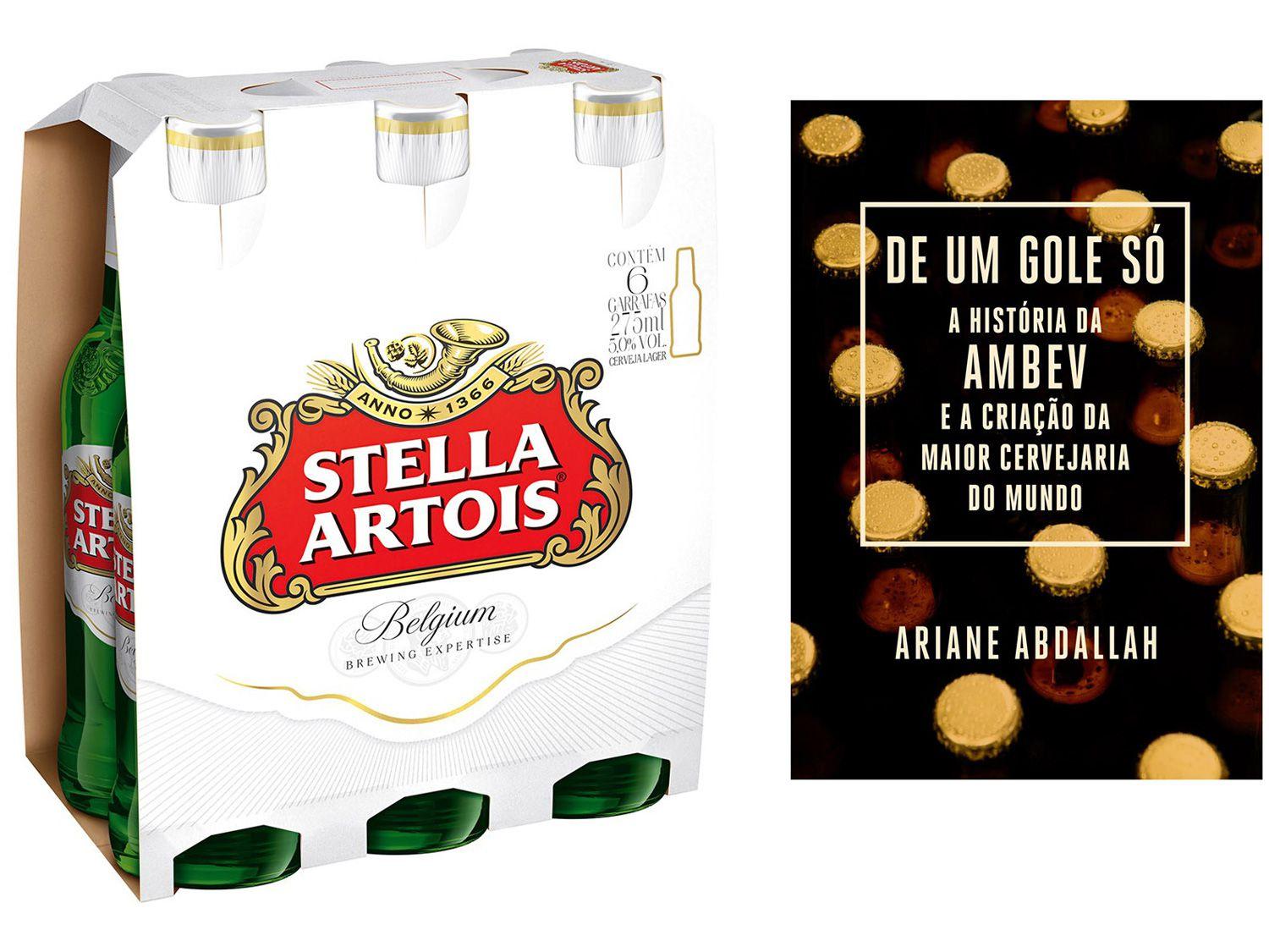 Kit Livro De um Gole Só A história da Ambev - Criação da Maior Cervejaria + Stella Artois
