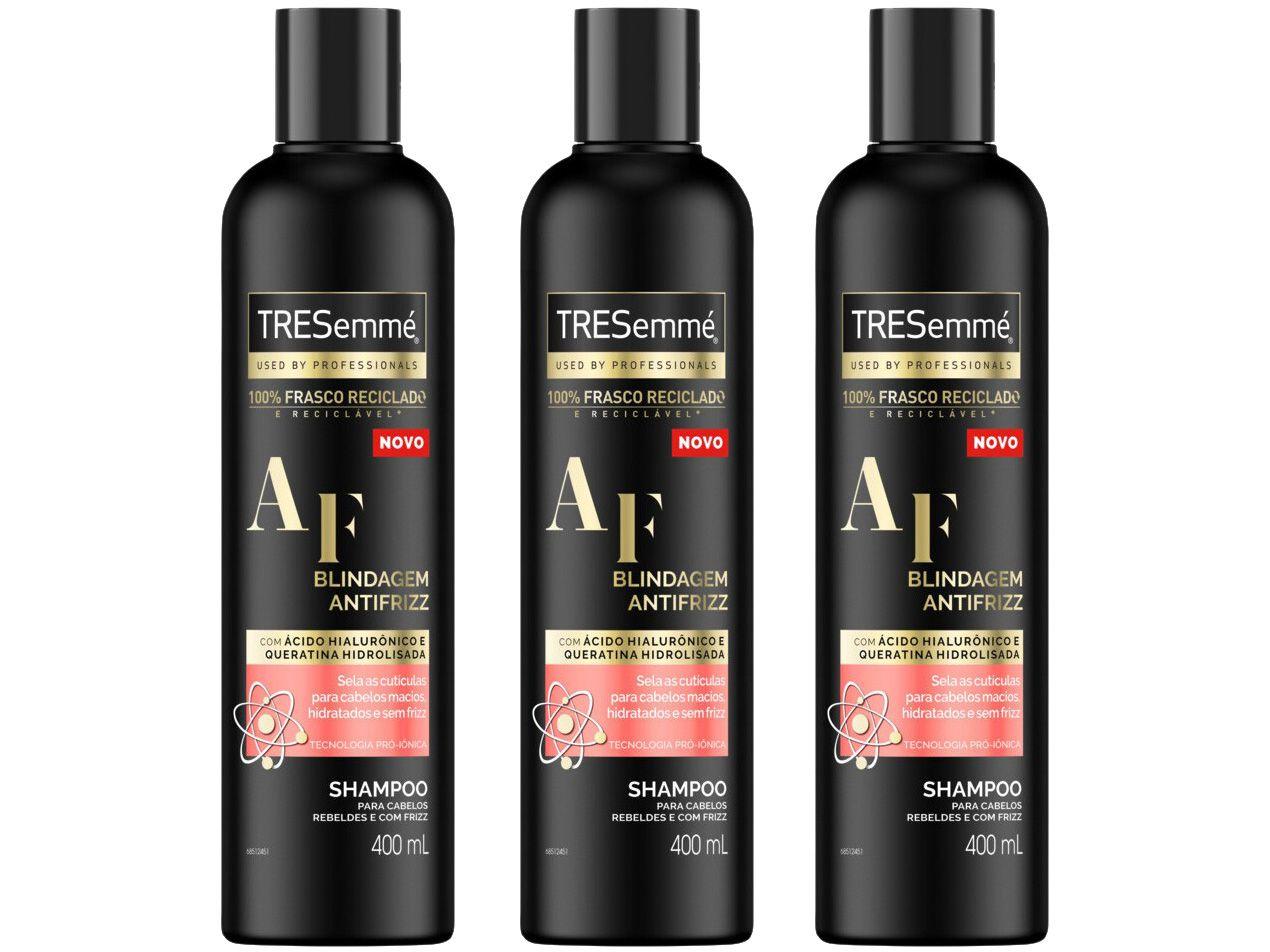 Kit Shampoo TRESemmé Blindagem Antifrizz - 3 Unidades 400ml Cada