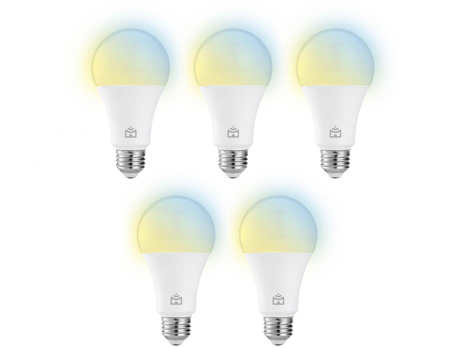Kit Lâmpadas Inteligentes LED 5 Unidades E27 9W - Positivo Home Smart