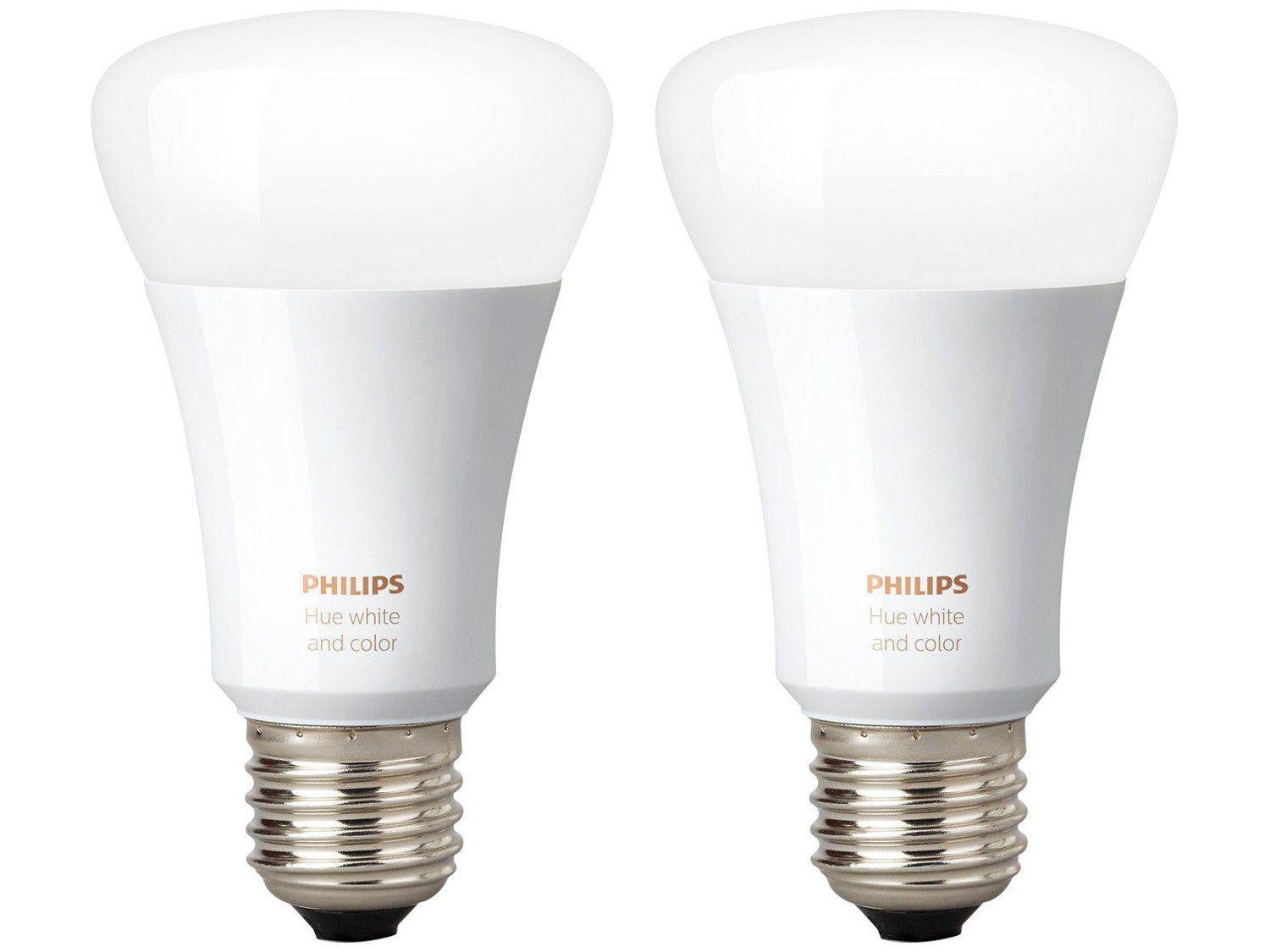 Kit 2 Lâmpadas Inteligente Philips Hue E27 127V