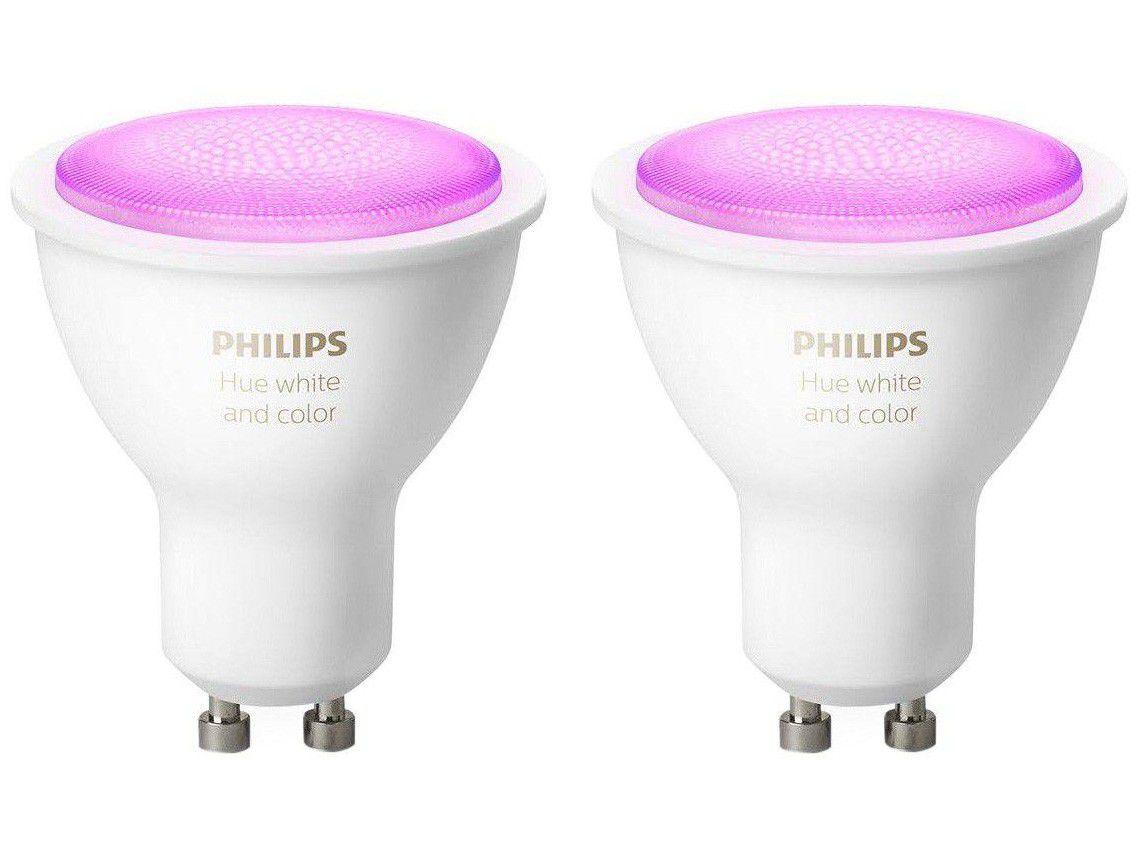Kit 2 Lâmpadas Inteligente Philips Hue GU10 127V