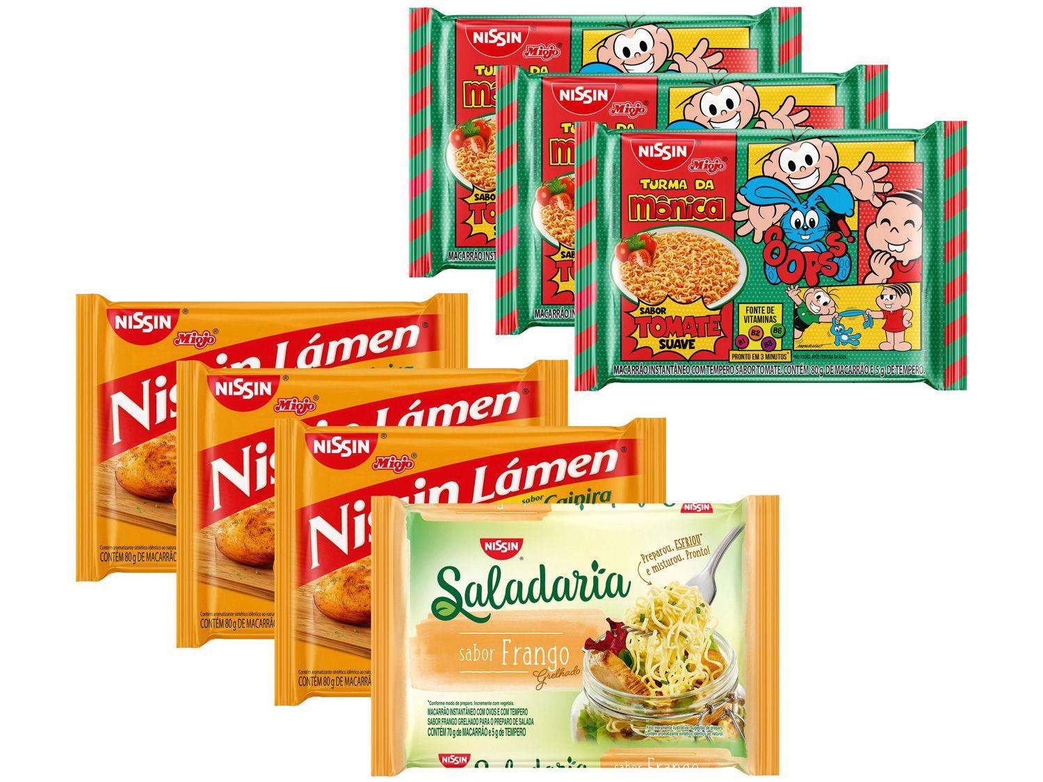 Kit Macarrão Instantâneo Nissin 7 Unidades - com 3 Sabores
