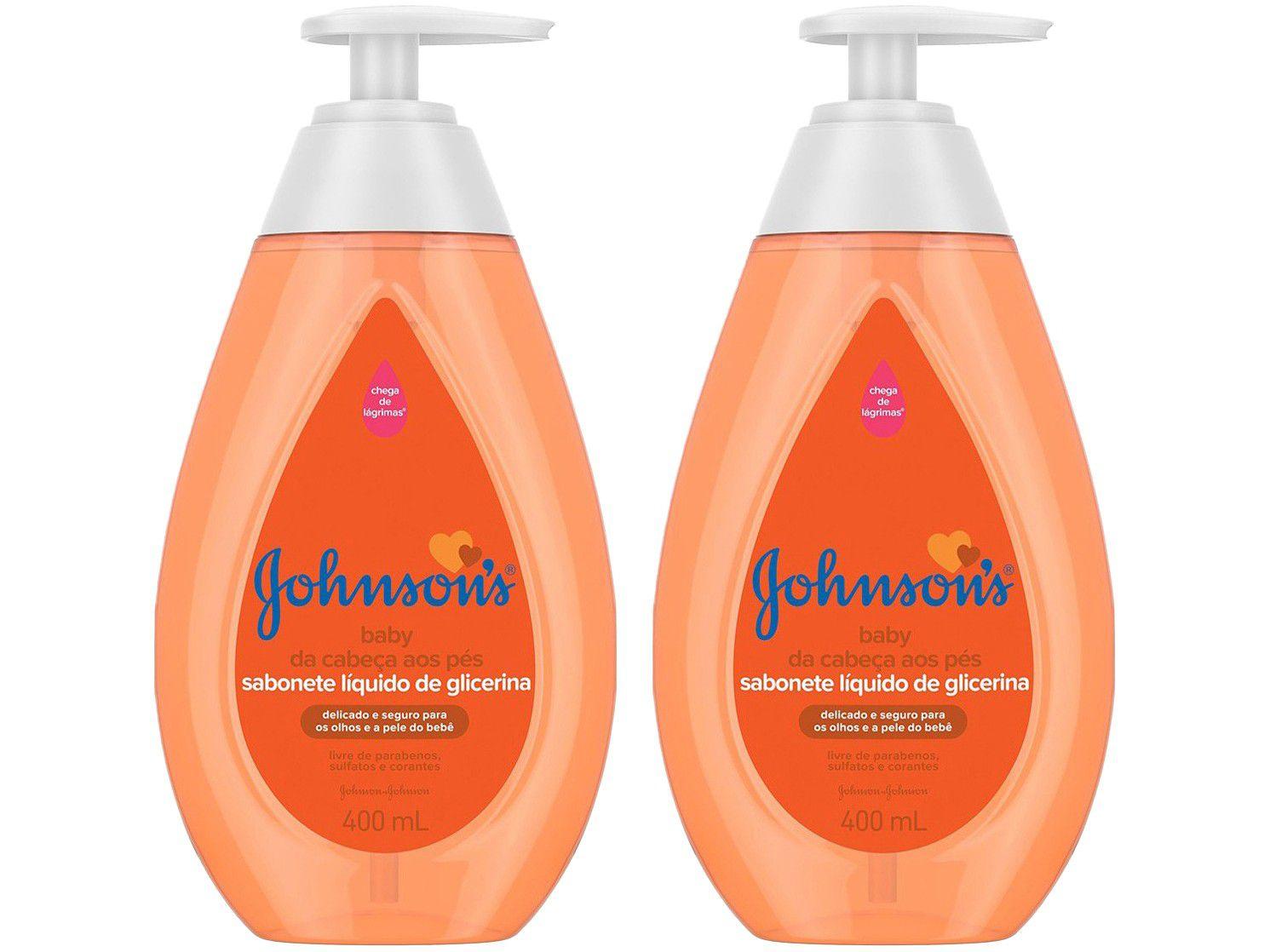 Kit Sabonete Líquido de Glicerina Johnsons Baby - Da Cabeça aos Pés 400ml 2 Unidades