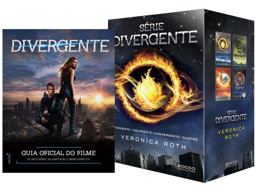 Box Divergente com 4 Volumes - Rocco + Livro Divergente Guia Oficial do Filme