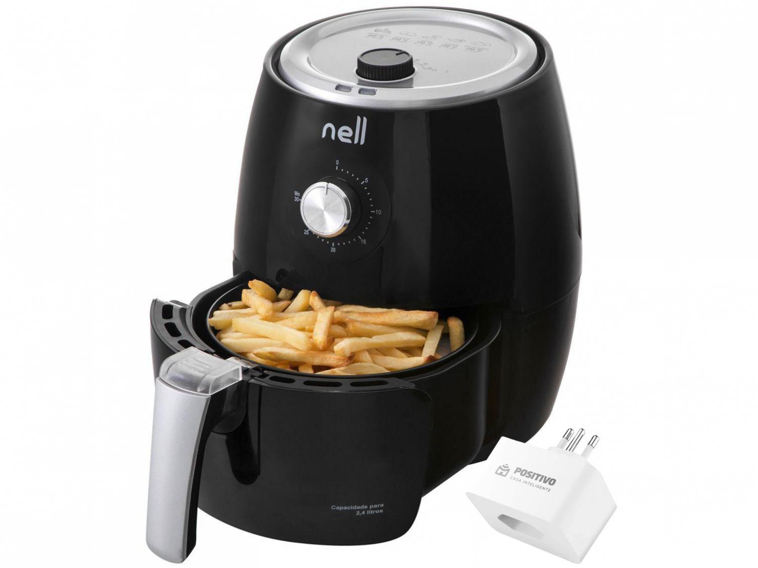 Fritadeira Elétrica sem Óleo/Air Fryer Nell Smart - 2,4L com Timer + Tomada Inteligente 16A Smarthome