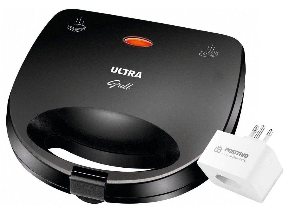 Sanduicheira Ultra S-13 750W Preto 750W - Antiaderente + Tomada Inteligente 16A Smarthome