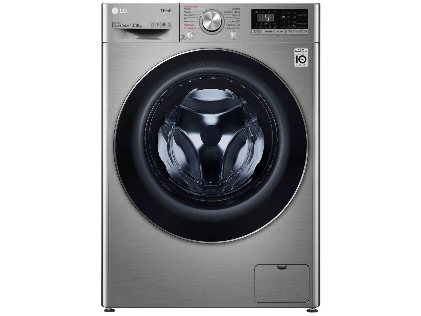 Lava e Seca LG 13Kg CV5013EC4 Inverter Smart Wi-Fi - Água Quente e Fria 14 Programas de Lavagem