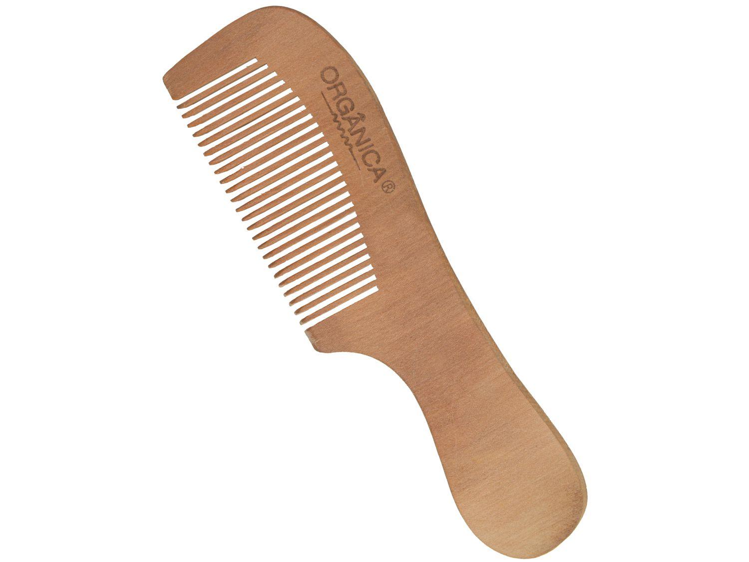 Pente de Cabelo Madeira Orgânica Soft Spa - Cabo Redondo