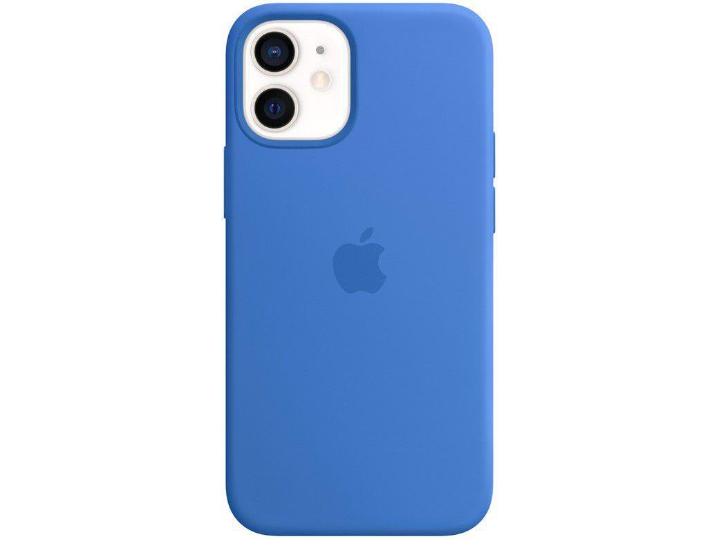 Capa Silicone com MagSafe Azul Capri - para iPhone 12 Mini Original