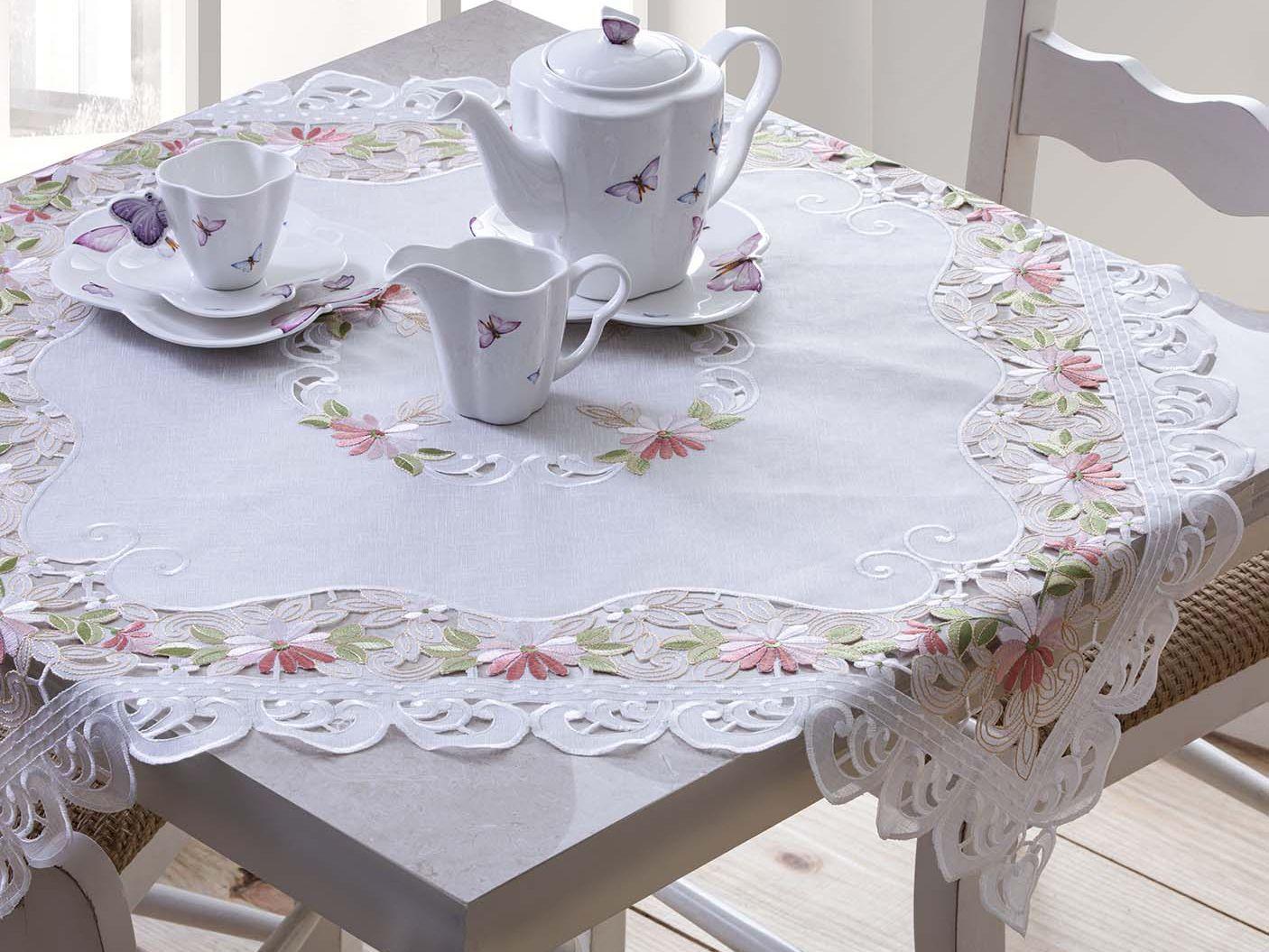 Caminho de Mesa Bordado Jolitex Ternille - Branco 40x90cm Sidney