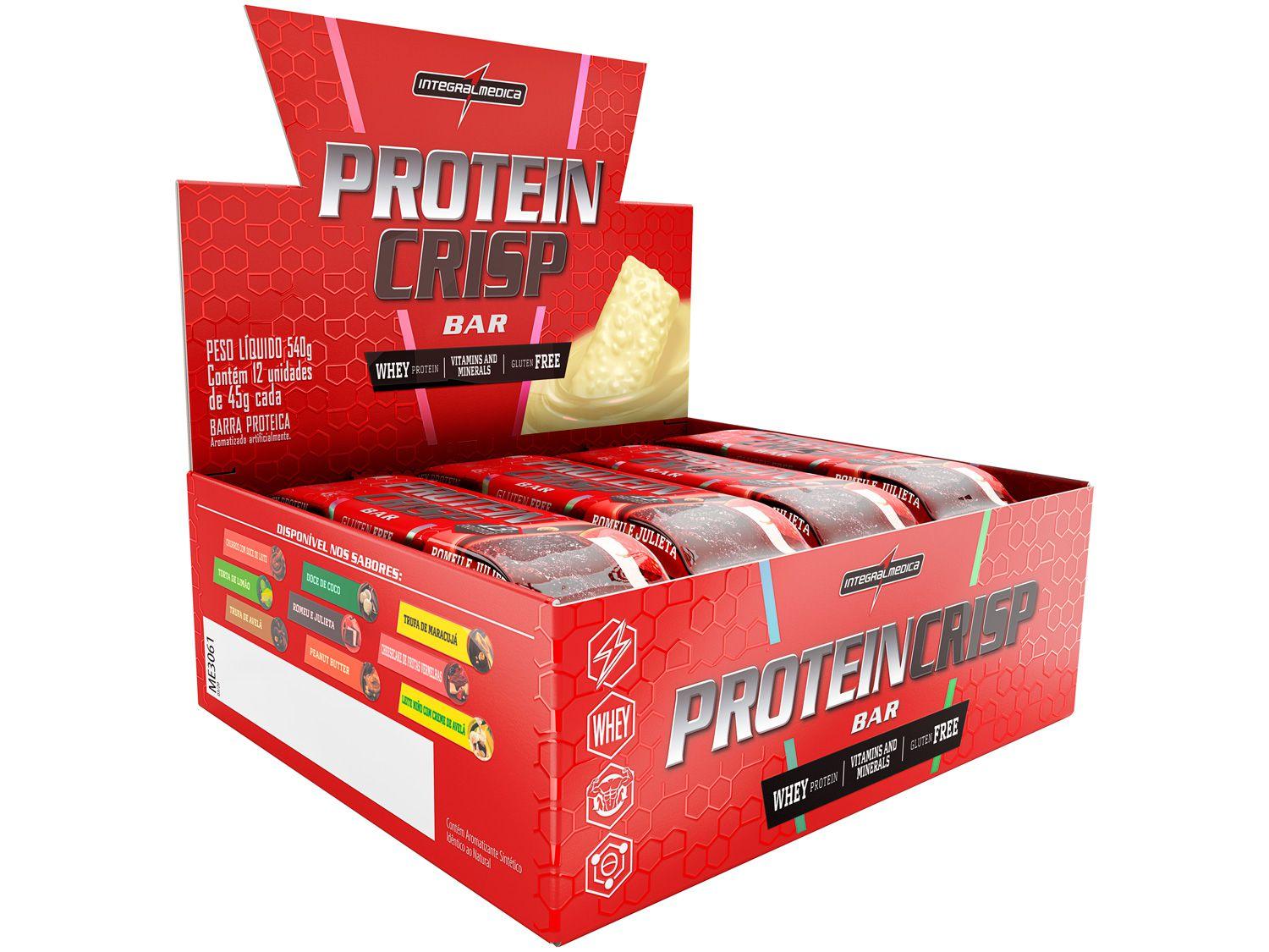 Barra de Proteína Integralmédica Protein Crisp - Bar Romeu e Julieta Natural 45g cada 12 Unidades