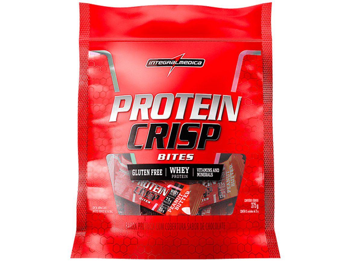 Barra de Proteína Integralmédica Protein Crisp - Bites Peanut Butter Natural 25g cada 15 Unidades