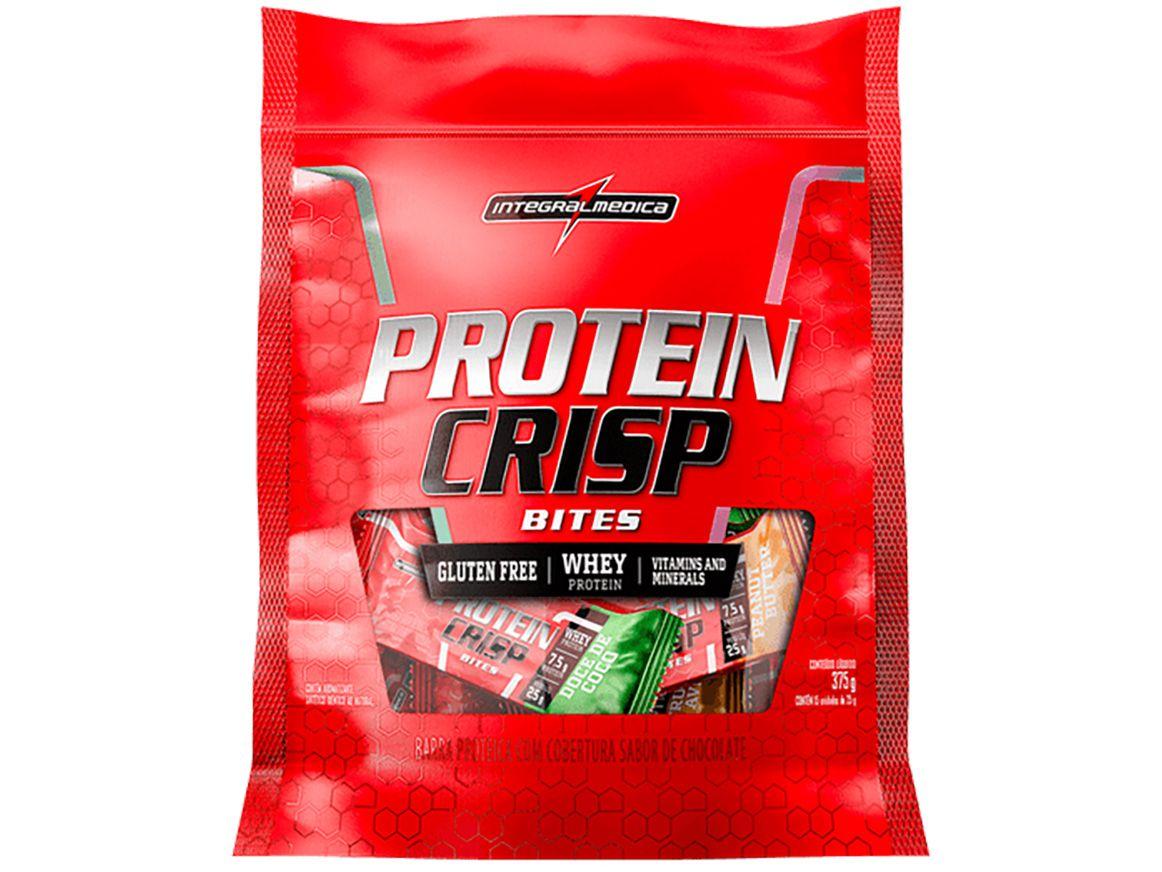 Barra de Proteína Integralmédica Protein Crisp - Bites Natural 25g cada 15 Unidades