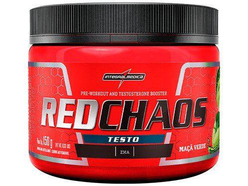 Pré Treino Integralmédica Red Chaos Testo - em Pó 150g Maçã Verde Natural