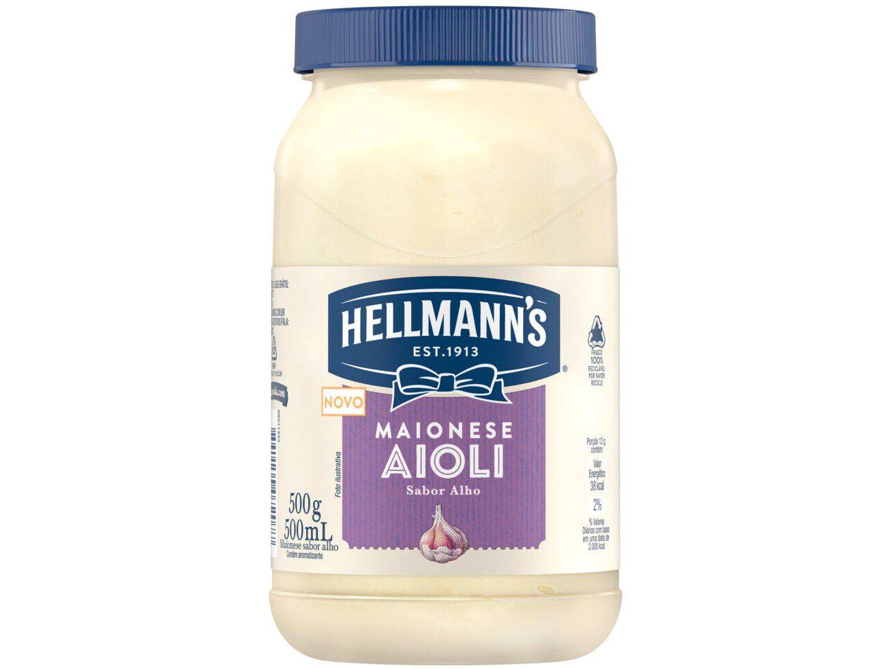 Maionese Hellmanns Alho Aioli 500g