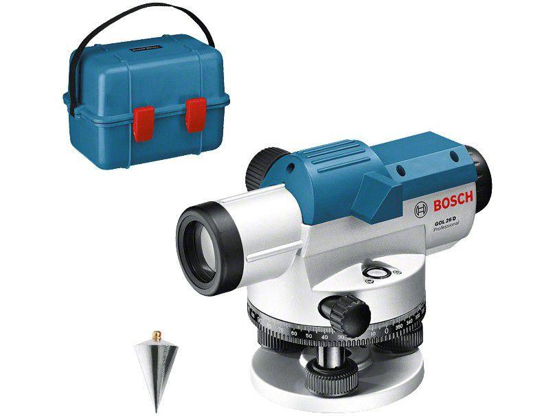 Nível a Laser Óptico Bosch GOL 26 D 100m - com Maleta