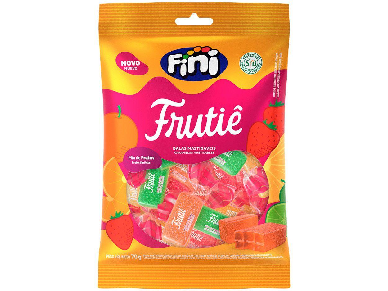 Bala de Gelatina Fini Frutiê Mix de Frutas - Vegana 70g Pacote