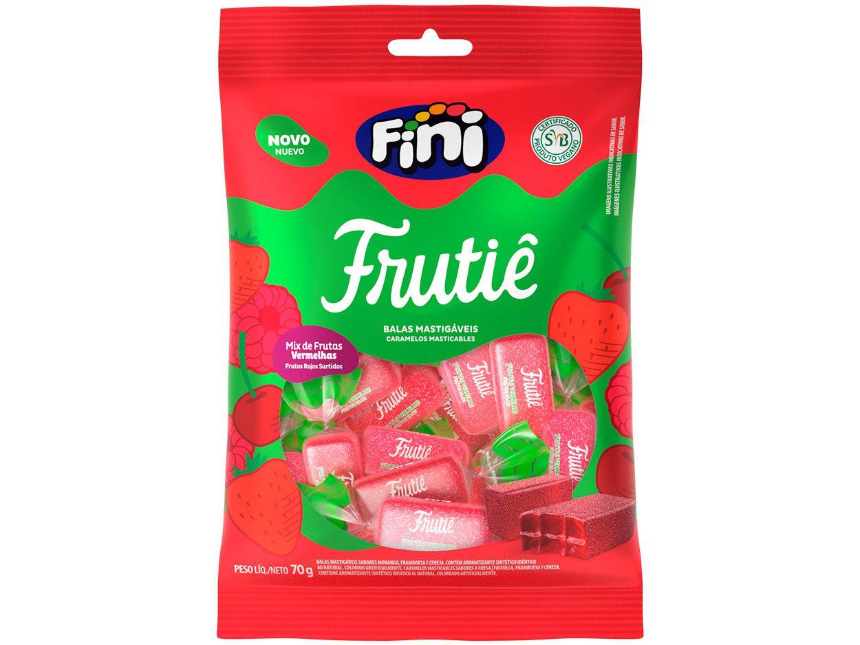 Bala de Gelatina Fini Frutiê - Mix de Frutas Vermelhas Vegana 70g Pacote