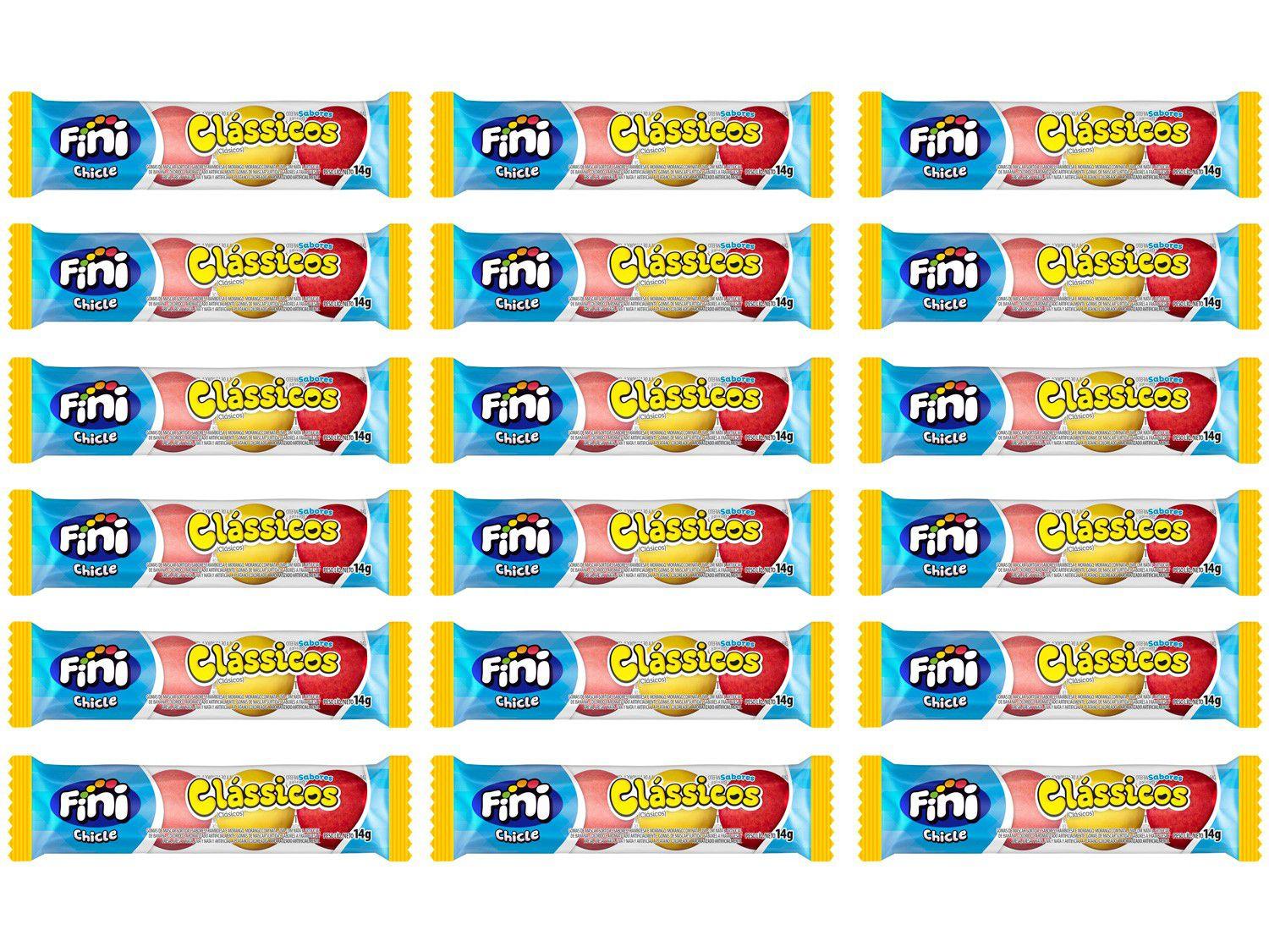 Goma de Mascar Fini Chicle Clássicos 14g Pacote - 18 Unidades