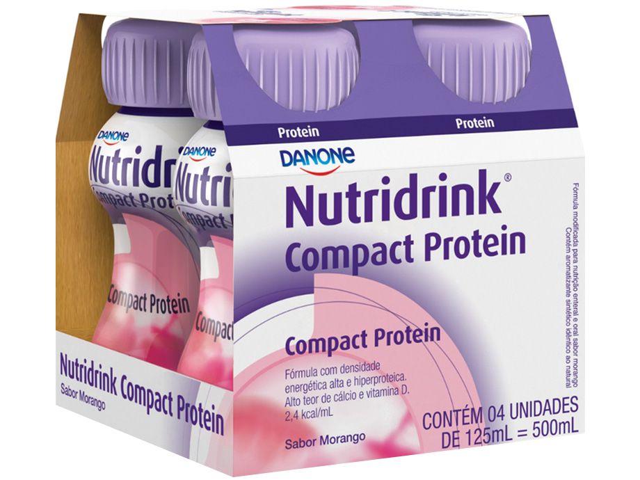 Suplemento Nutricional Nutridrink Compact Protein - Morango Integral 125ml cada 4 Unidades