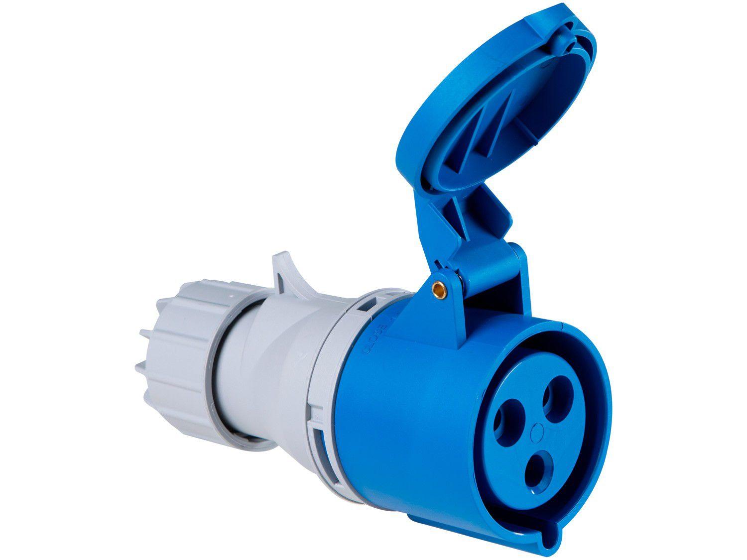 Tomada Industrial de Acoplamento 2P + T 32A - 220V Tramontina Eletrik