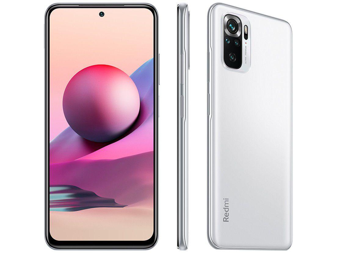 Smartphone Xiaomi Redmi Note 10S 128GB Branco 4G+ - 6GB RAM Tela 6,43" Câm. Quádrupla + Selfie 13MP