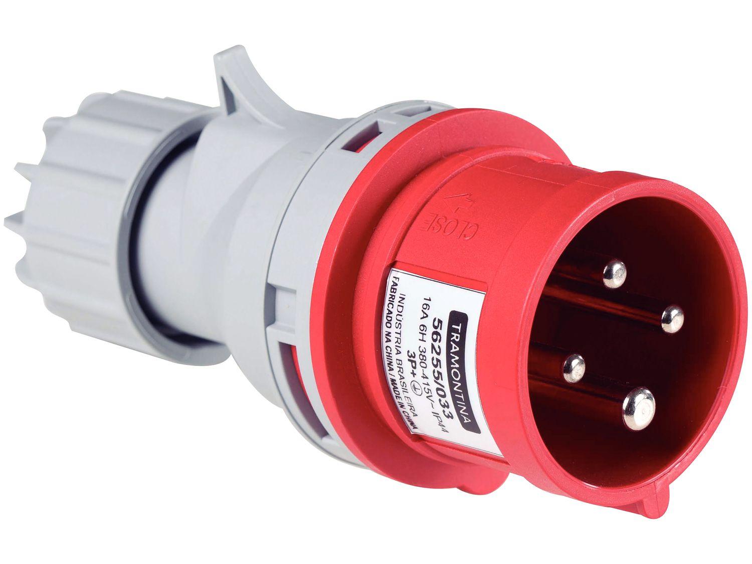 Plug Móvel Industrial 3P+T 16A 380-415V 6h - Tramontina