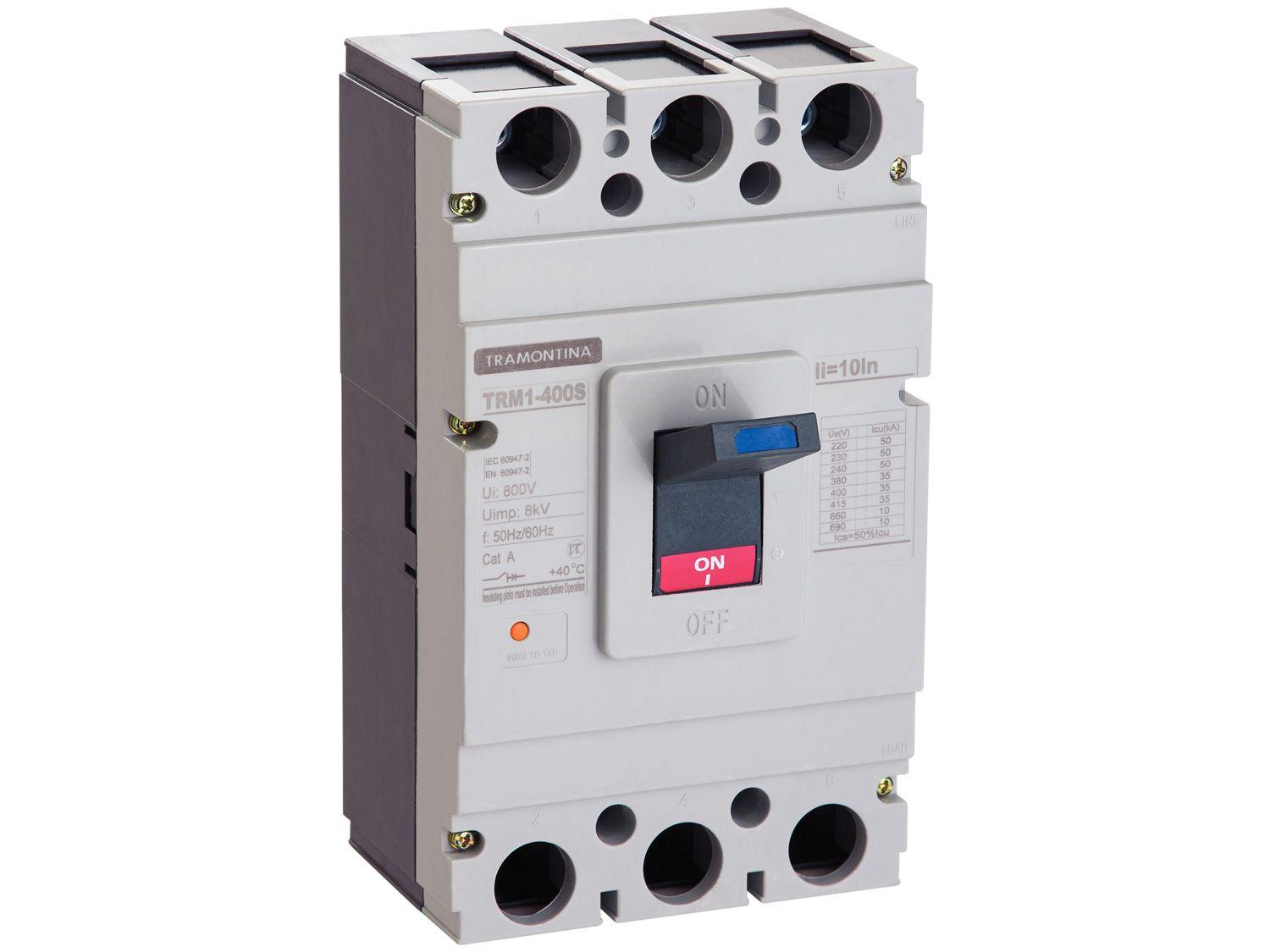 Disjuntor Caixa Moldada Tripolar Tramontina - TRM1 400S 3P 315A 35-50KA