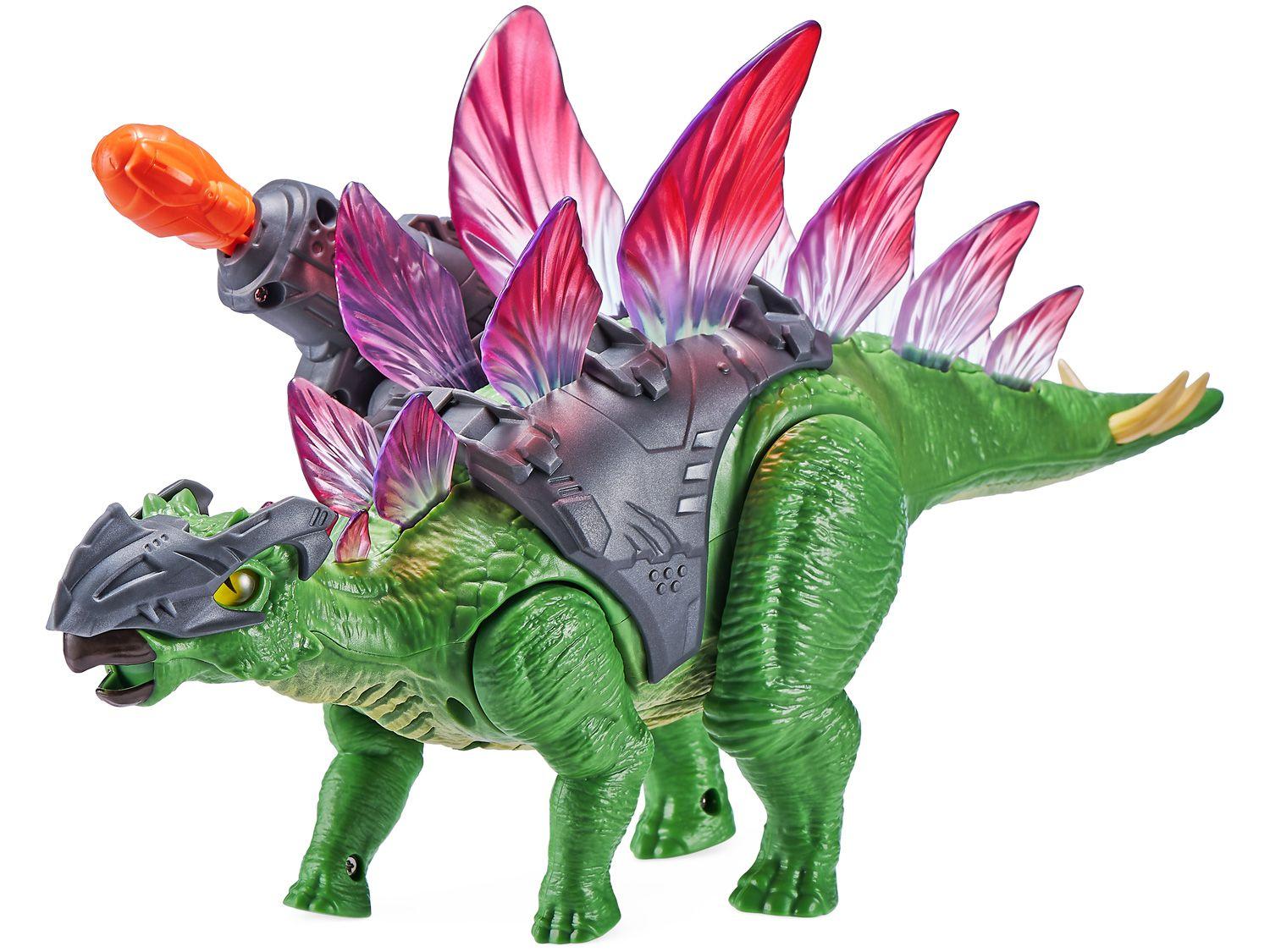 Dinossauro Zuru Robo Alive Dino Wars Stegosaurus - Emite Som com Acessório Candide