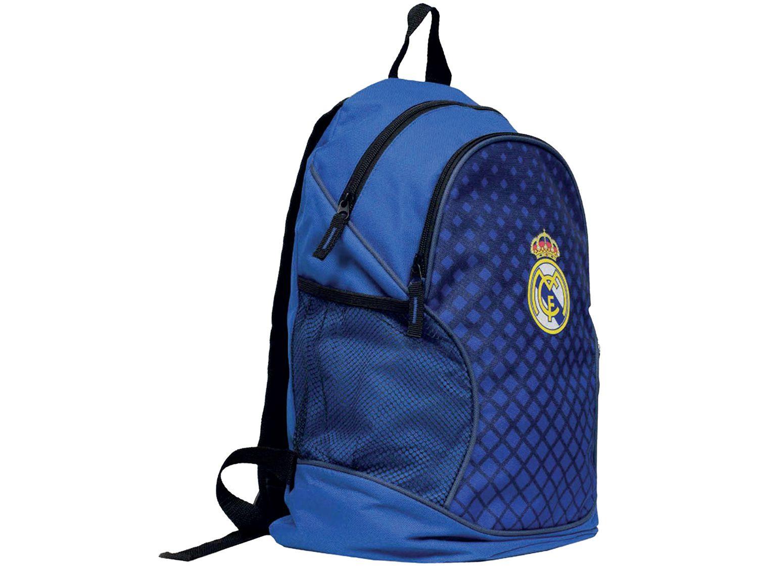 Mochila Escolar Maccabi Art 14L Real Madrid - Time de Futebol Azul e Cinza