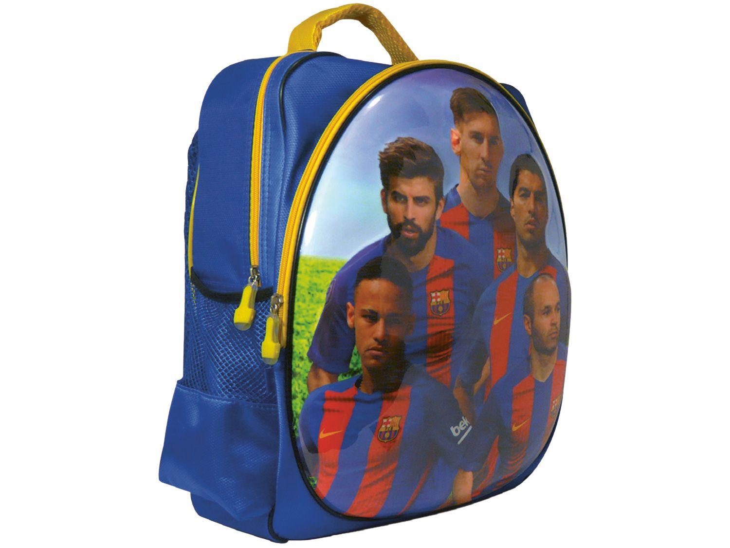 Mochila Infantil Escolar Maccabi Art 14,5L - Barcelona Time de Futebol Azul e Amarelo