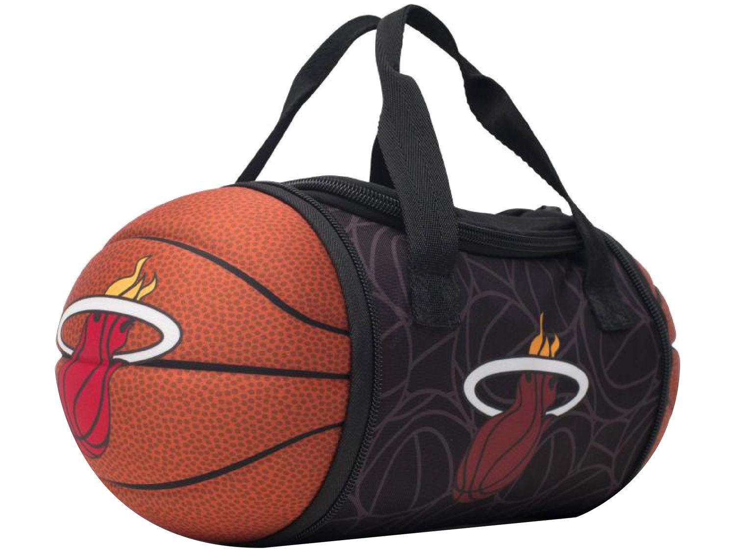Bolsa Térmica Maccabi Art 4,7L Miami Heat - Preto e Laranja