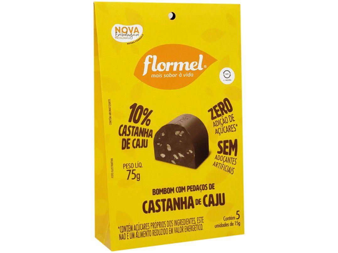 Bombom Flormel Castanha de Caju Ao Leite - Zero Açúcar 75g