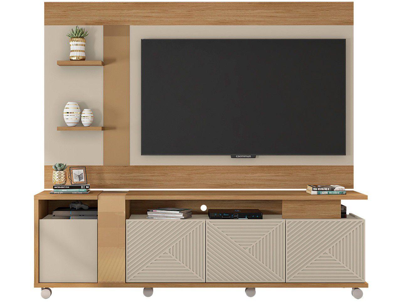 Rack com Painel para TV até 65" 4 Portas - Caemmun Columbus Discovery
