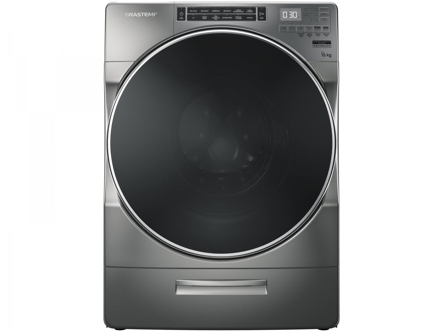 Lavadora de Roupas Brastemp BNF15AS 15Kg - Cesto Inox 13 Programas de Lavagem Titânio