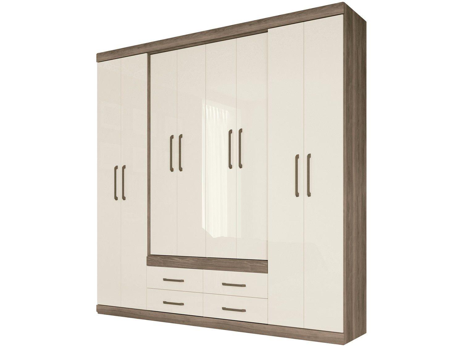 Guarda-roupa Casal 8 Portas 4 Gavetas - Santos Andirá Nápoles