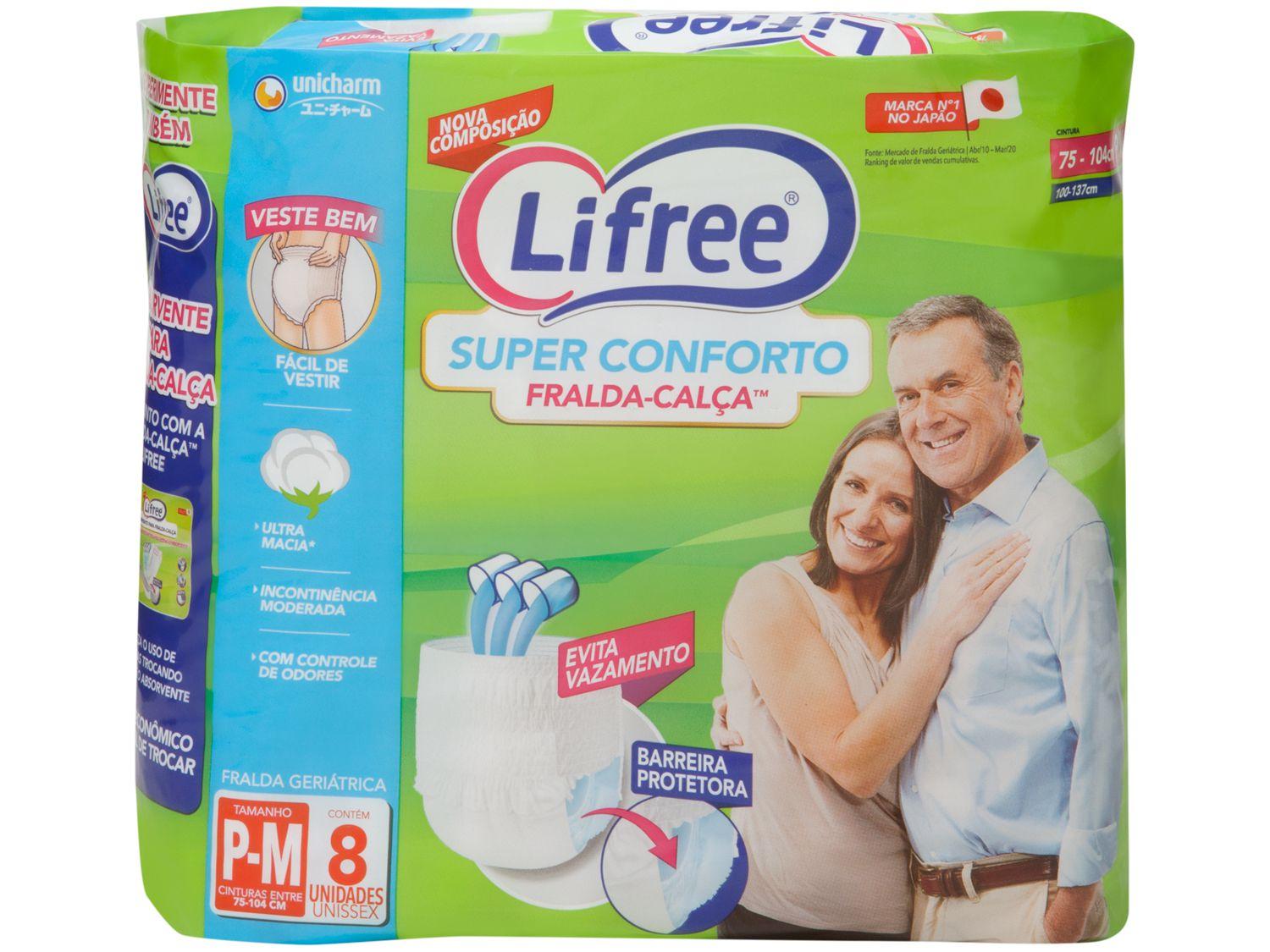 Fralda Geriátrica Lifree Super Conforto P/M - 8 Unidades