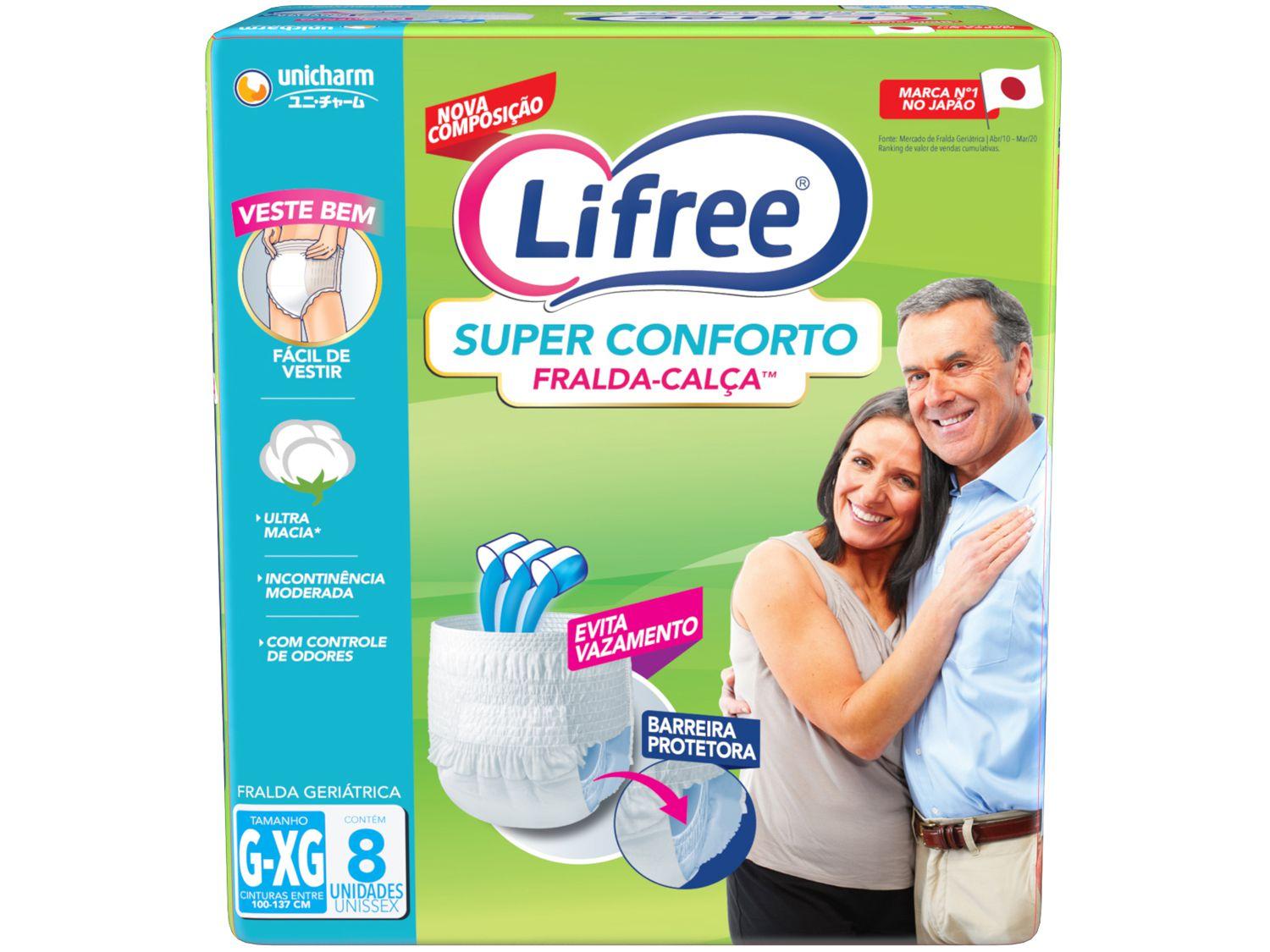 Fralda Geriátrica Lifree Super Conforto G/XG - 8 Unidades