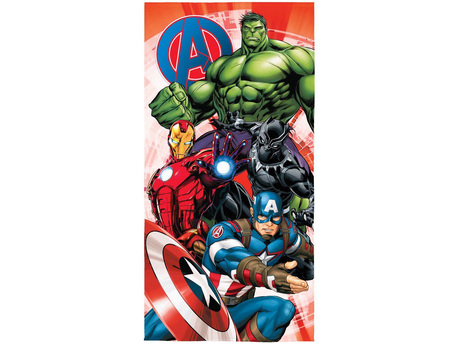 Toalha de Banho Infantil Lepper Algodão - Aveludada Avengers