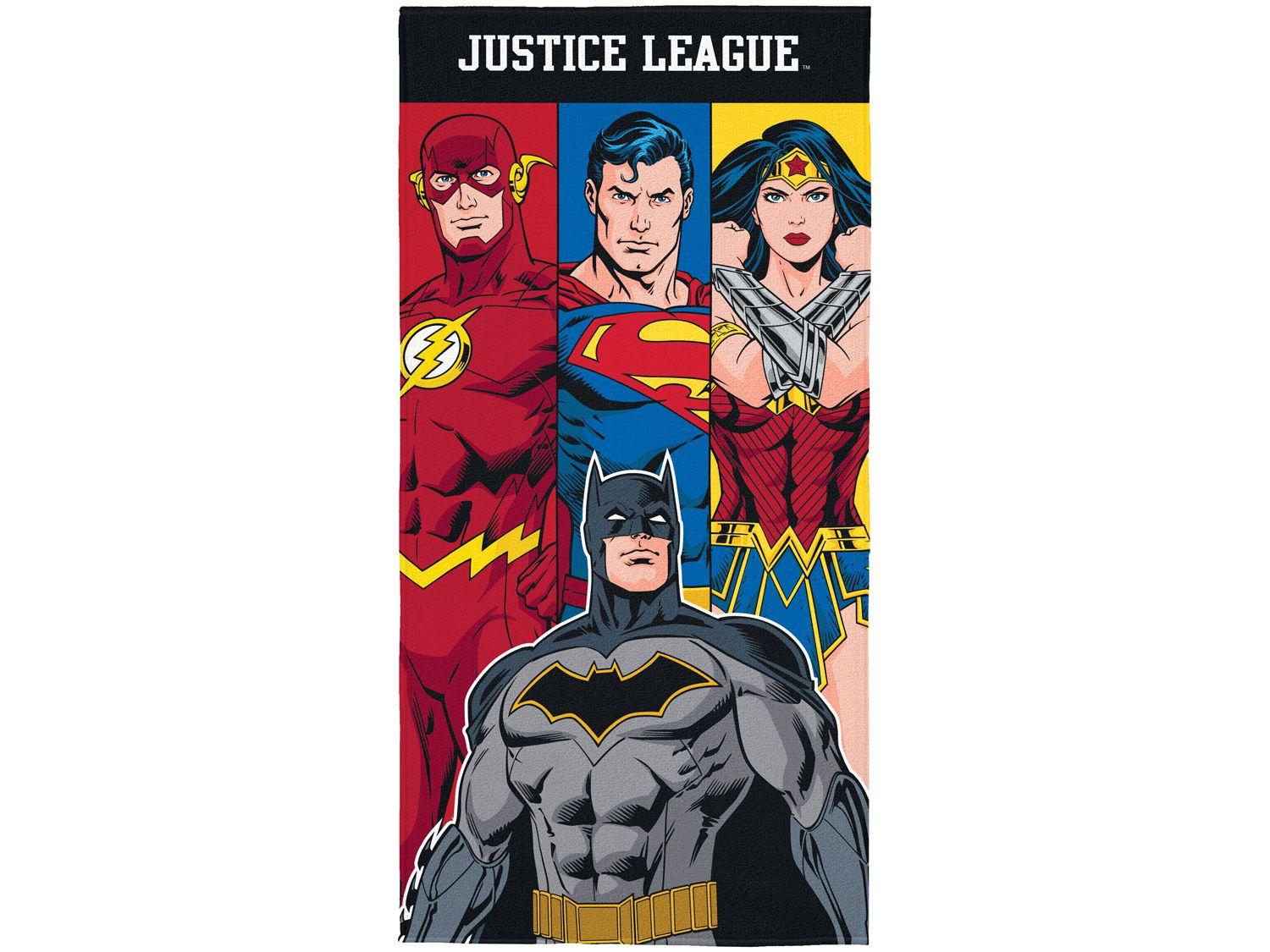 Toalha de Banho Infantil Lepper Algodão - Aveludada Liga da Justiça