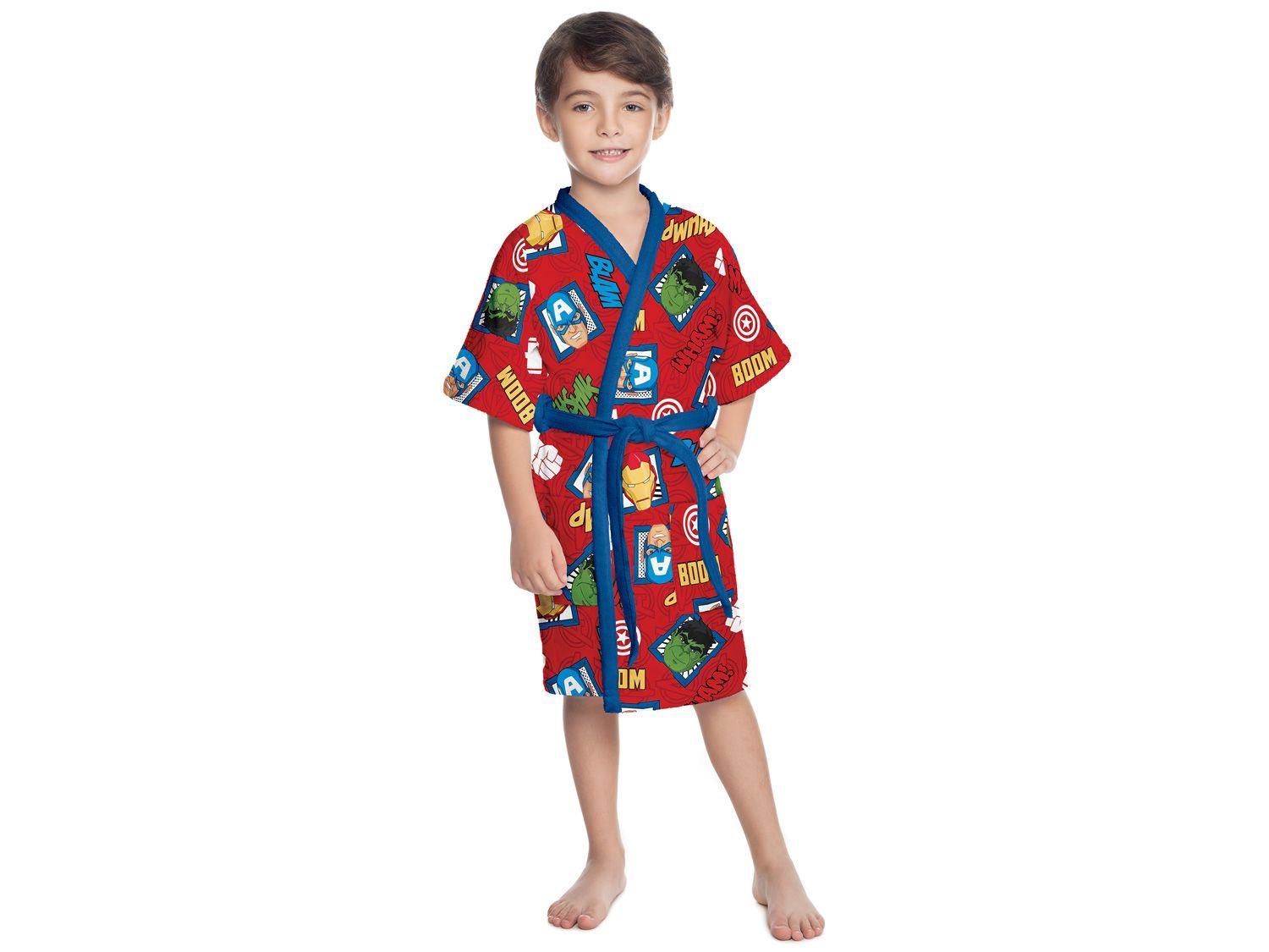 Roupão Infantil Lepper Avengers Vermelho