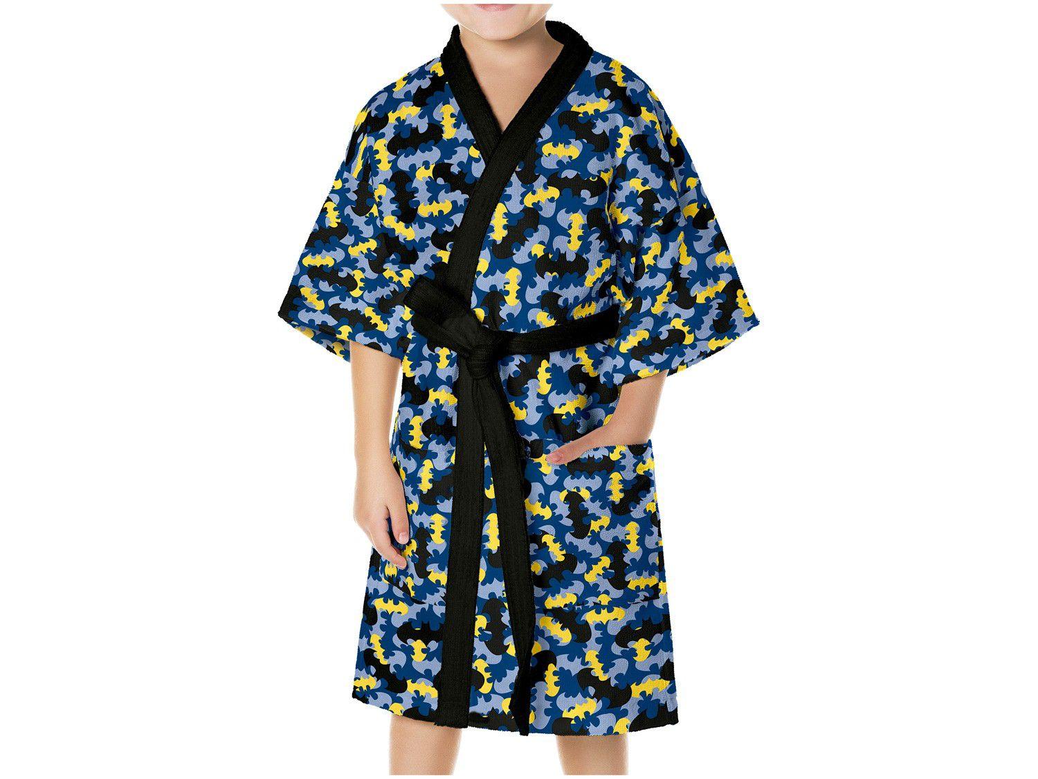 Roupão Infantil Lepper Batman Masculino Azul