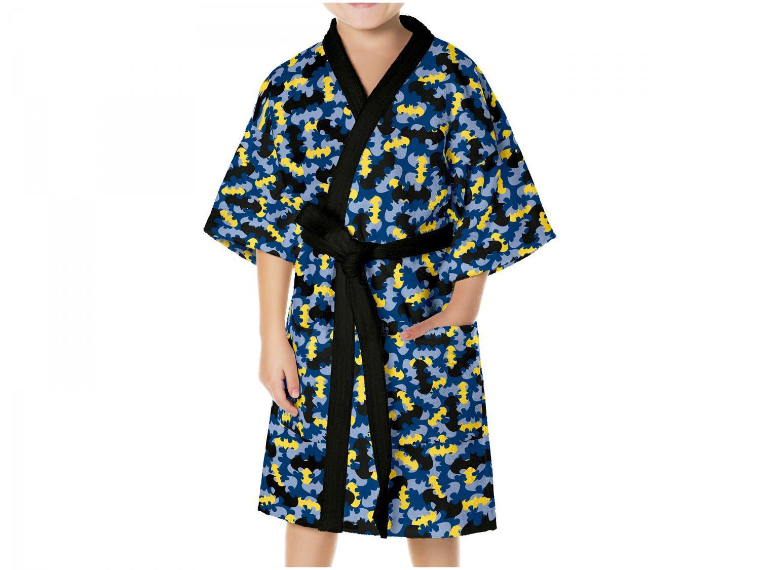 Roupão Infantil Lepper Batman Masculino Azul