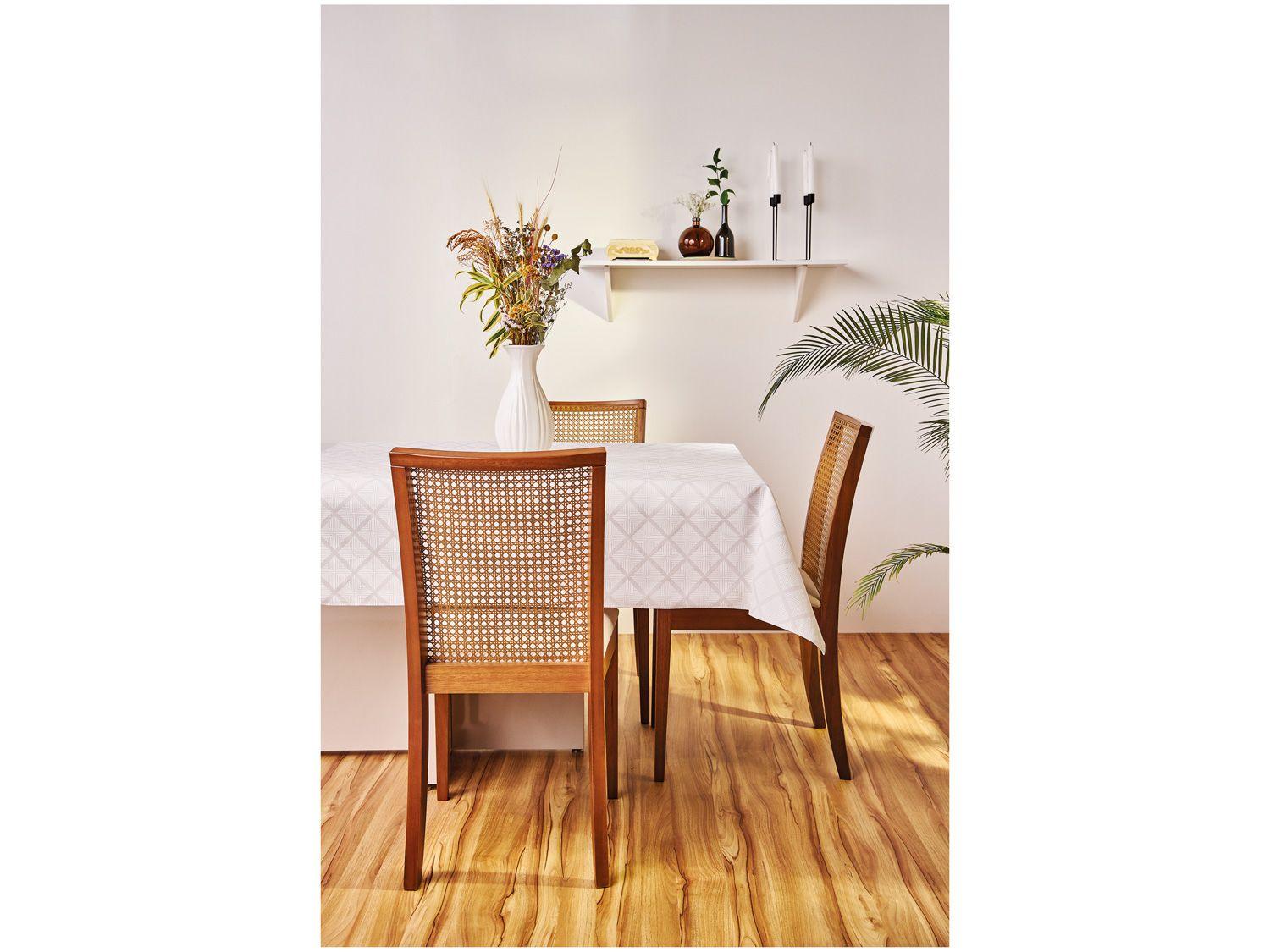 Toalha de Mesa Quadrada Lepper Impermeável Cinza - 140x140cm Super Prática Gabi
