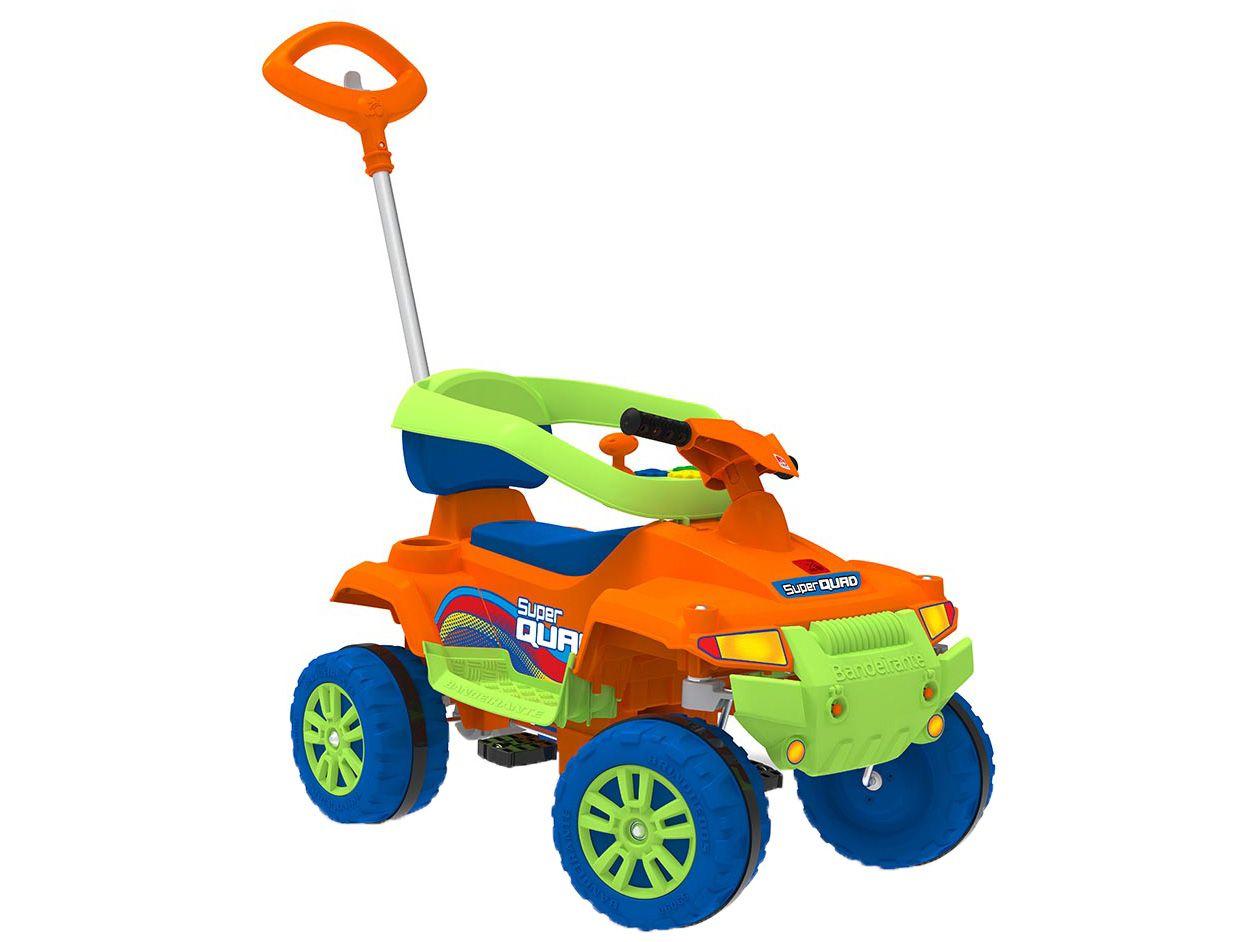 Carrinho de Passeio Infantil Superquad - com Pedal com Empurrador Bandeirante