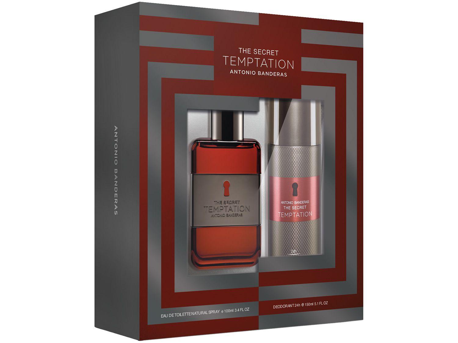 Kit Perfume Antonio Banderas The Secret Temptation - Masculino Eau de Toilette com Desodorante