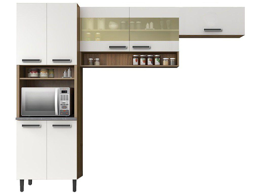 Cozinha Compacta Itatiaia Madeira New Jazz - 7 Portas