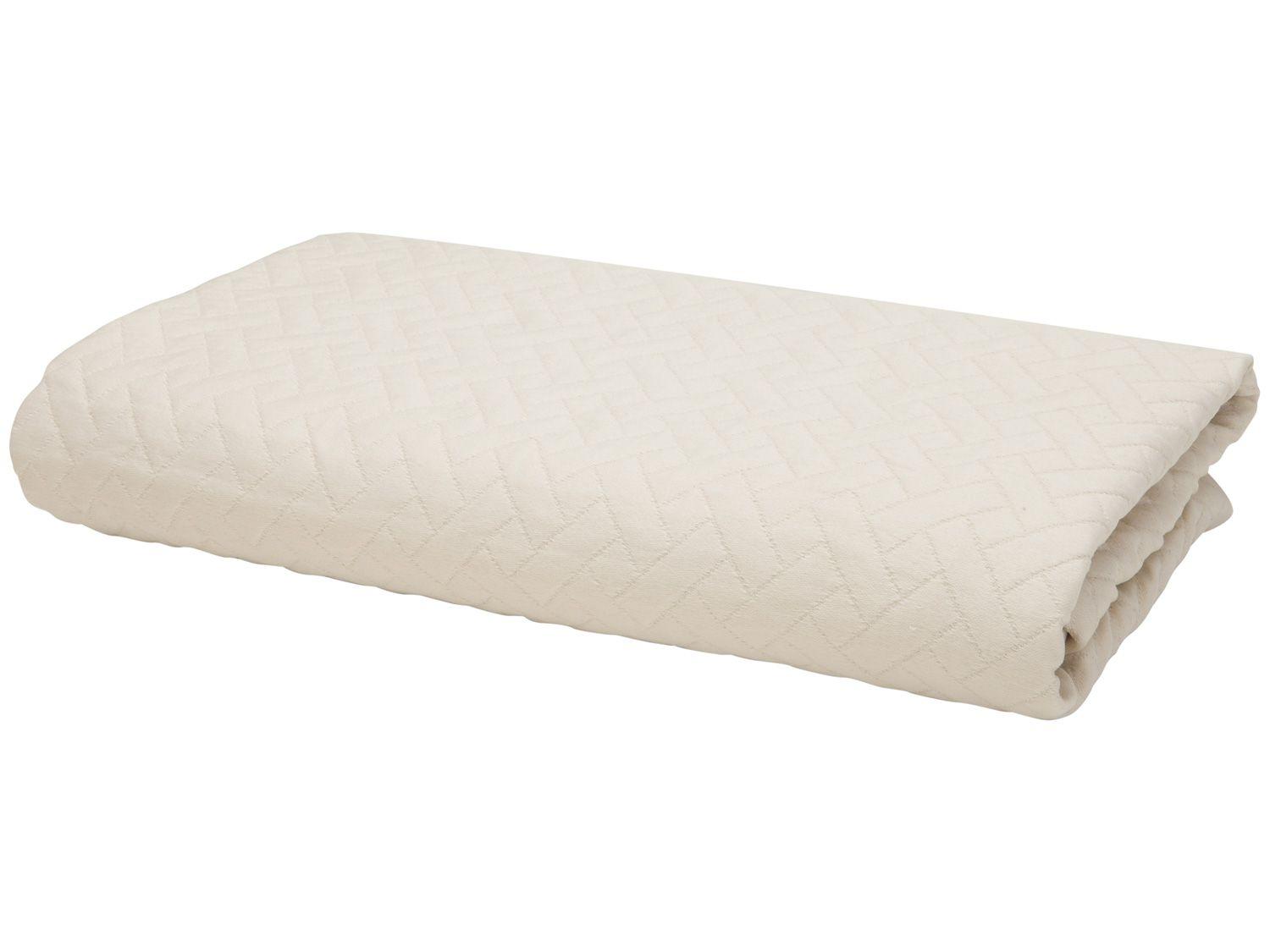 Peseira Queen 65x240cm Bege Lartex Jacquard Matt