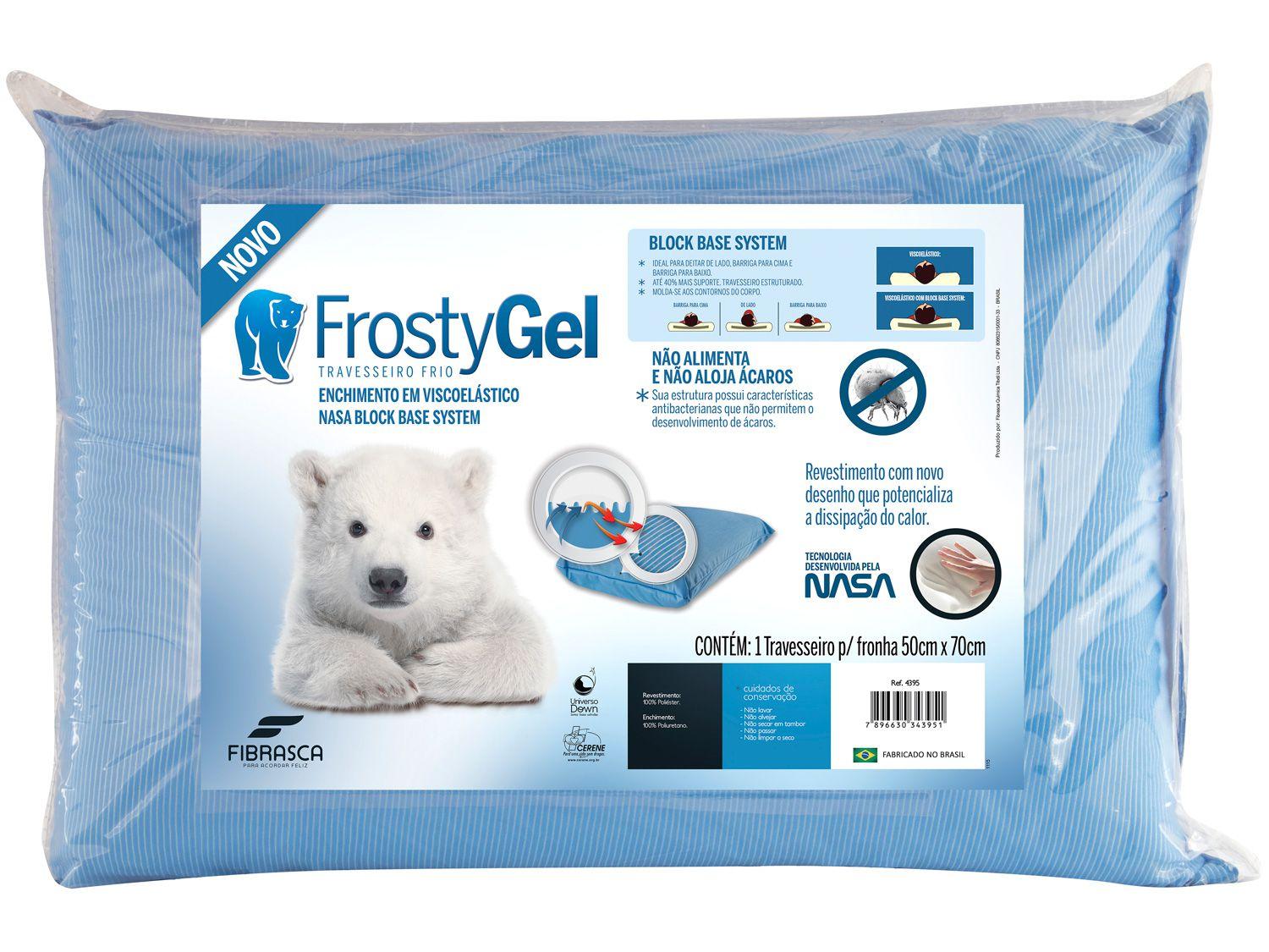 Travesseiro Nasa Fibrasca de Cabeça Viscoelástico - FrostyGel
