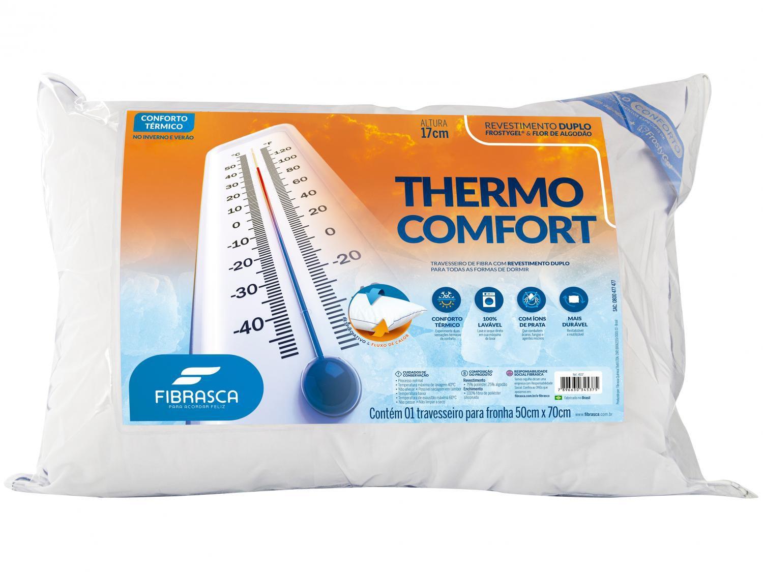 Travesseiro Fibrasca de Cabeça Flor de Algodão - Thermo Comfort